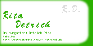 rita detrich business card